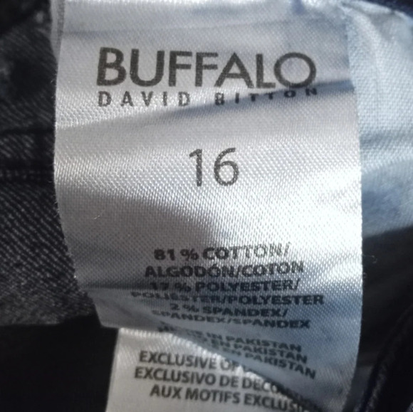 Buffalo David Bitton Evan Slim Straight Fit distressed women's jeans Size 16 - Picture 4 of 4